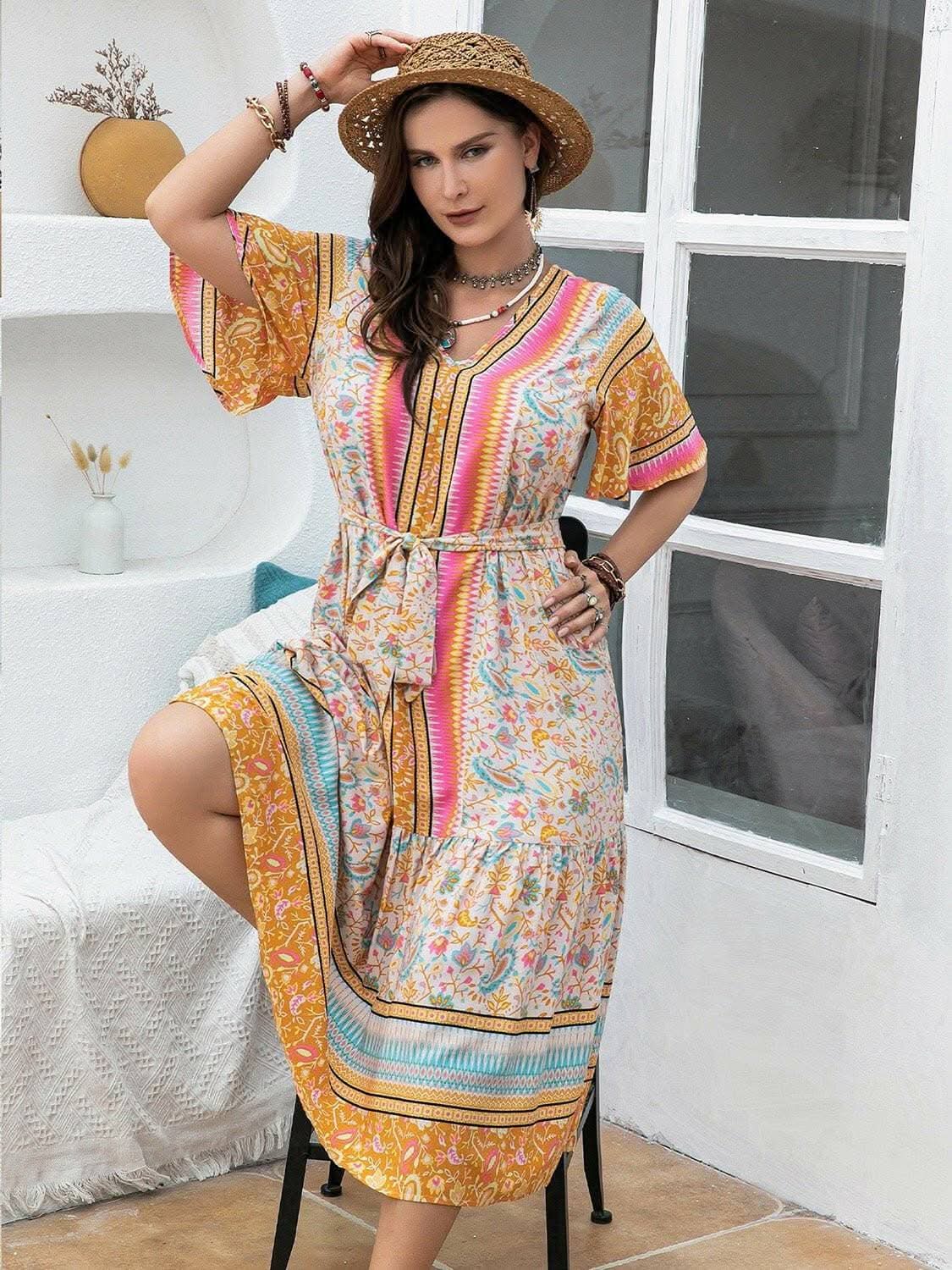 Floral plus size maxi dress - Love Salve